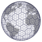 Globe demarcated in hex